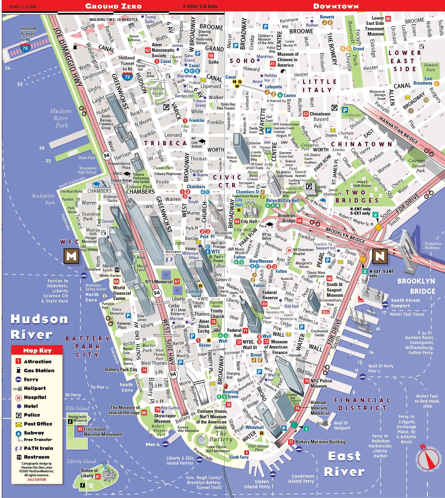Karte Von Manhattan Offline Karte Und Detaillierte Karte Der Stadt